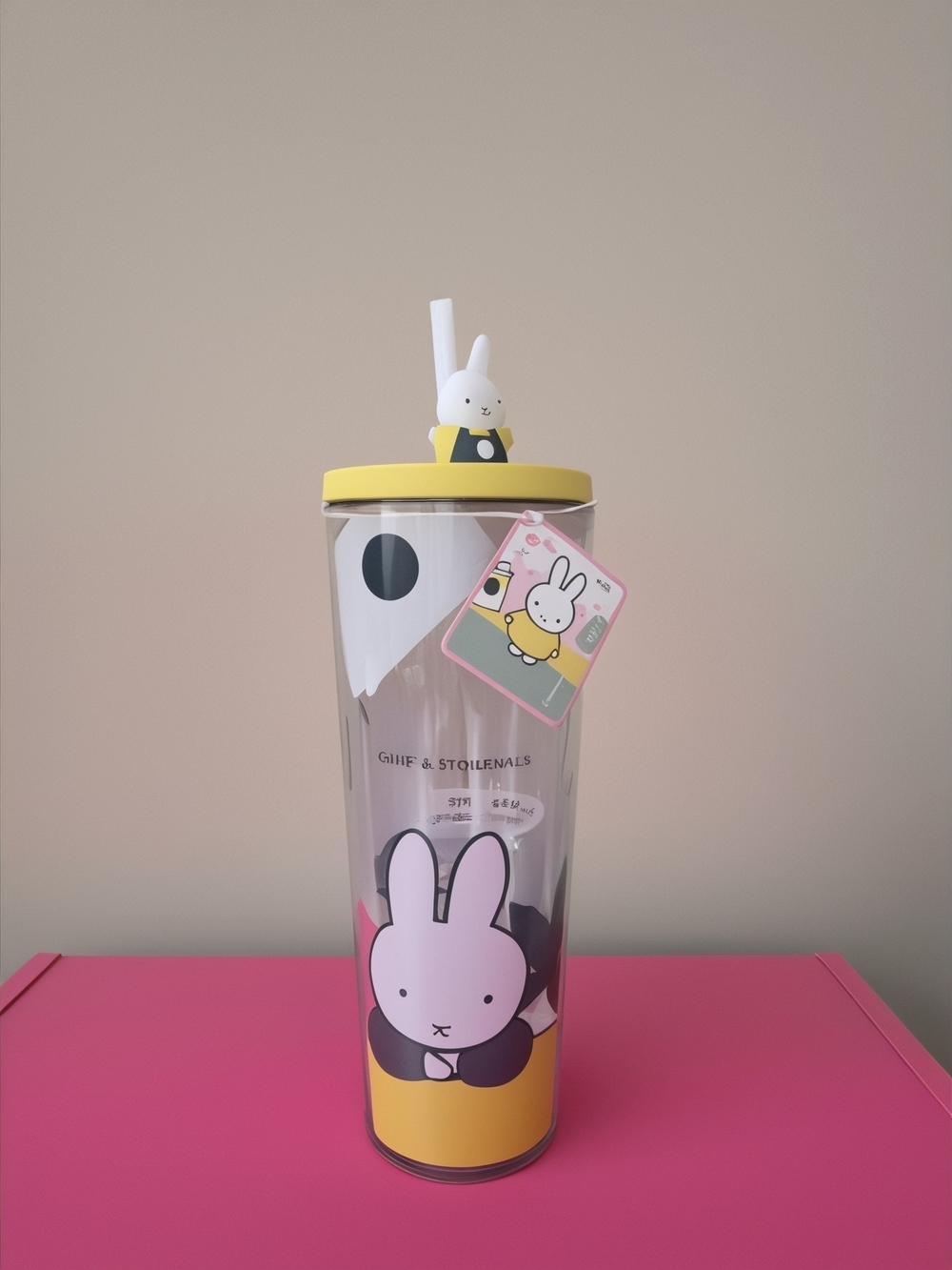 2026 Starbucks x Miffy Clear Cold Cup Tumbler Miffy Straw Topper NWT Sold Out